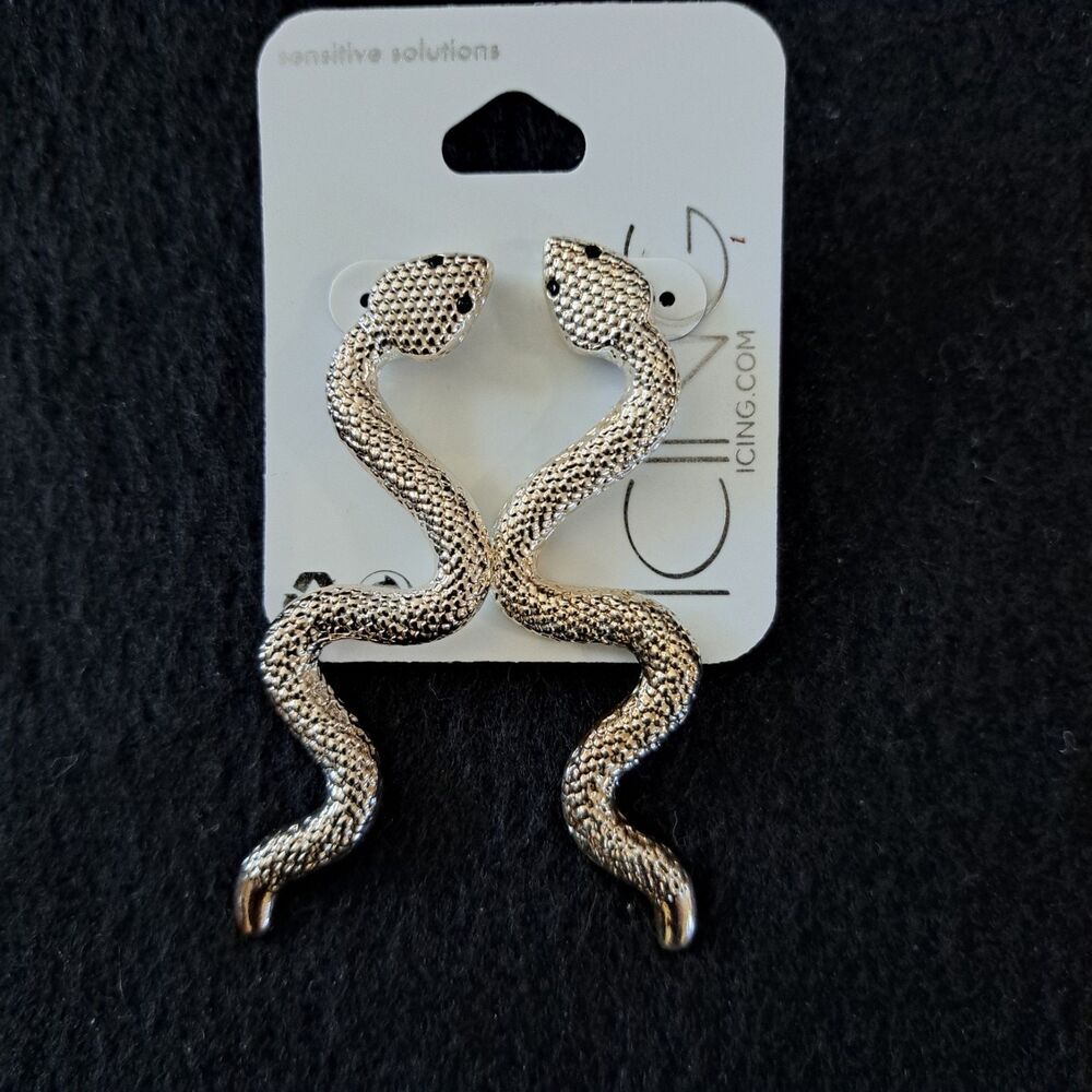Icing Snake Earrings sensitive solutions NWT